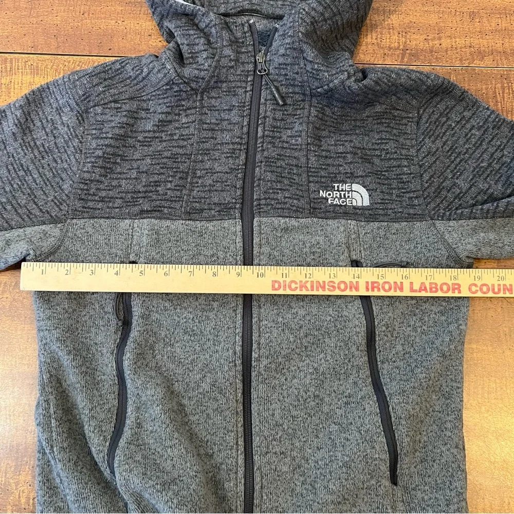 The North Face Men's S Gray Charcoal Gordon Lyons Alpine Full Zip Fleece Hoodie